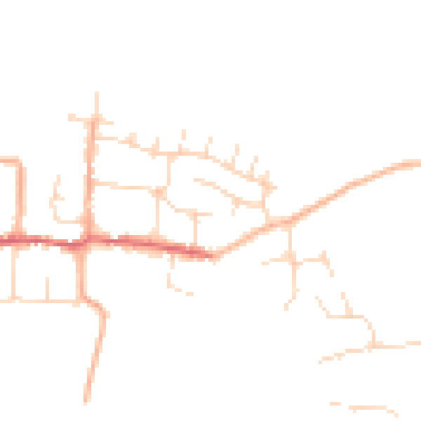 Daytime road noise heatmap for CM9 8QR