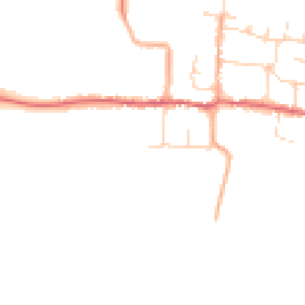 Daytime road noise heatmap for CM9 8QS