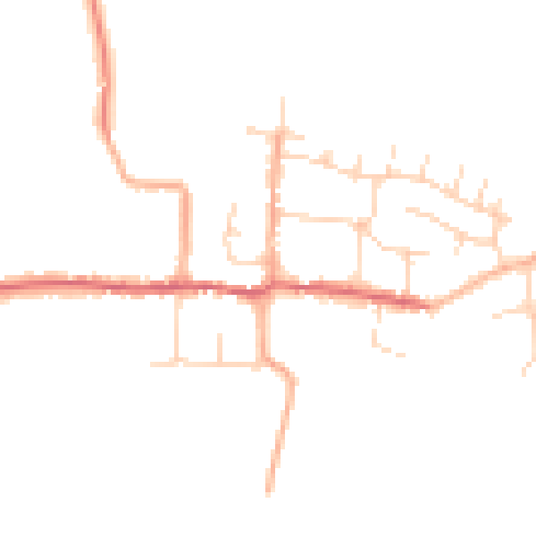 Daytime road noise heatmap for CM9 8QU