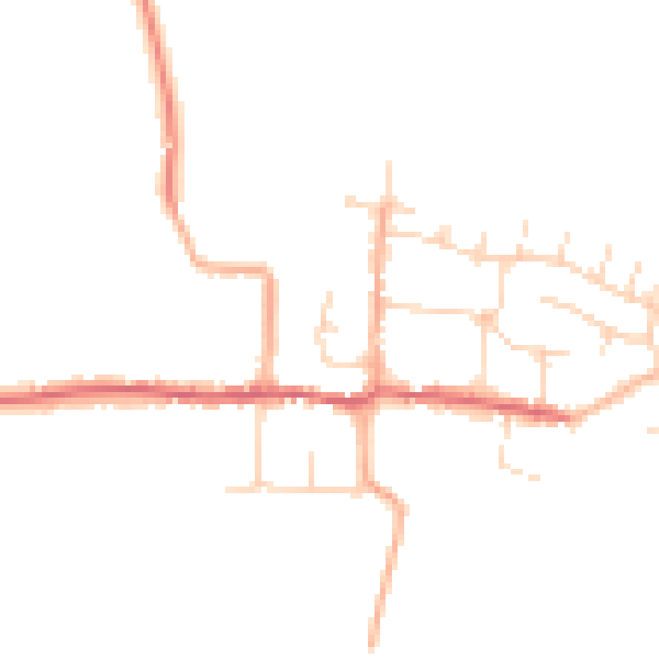 Daytime road noise heatmap for CM9 8QX