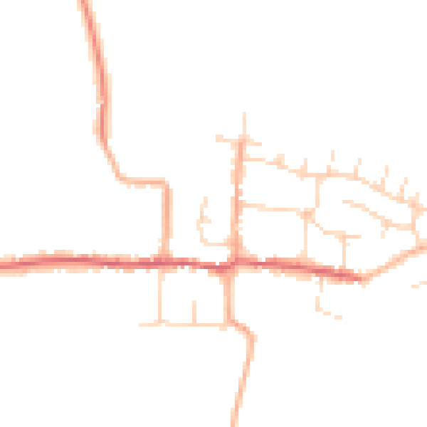 Daytime road noise heatmap for CM9 8QY