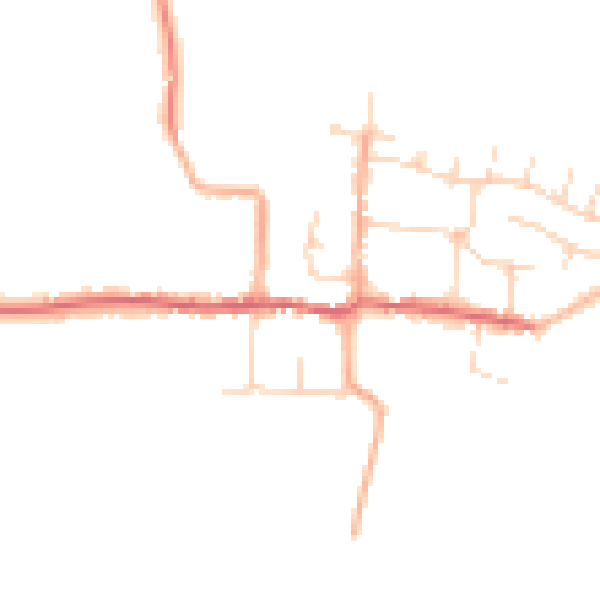 Daytime road noise heatmap for CM9 8RG
