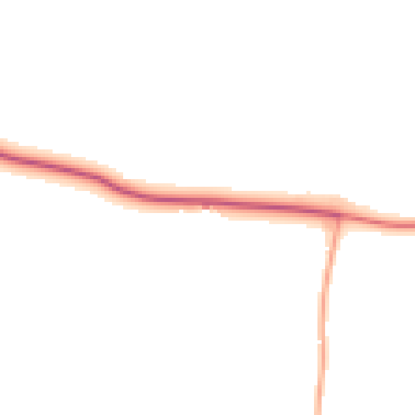 Daytime road noise heatmap for CM9 8RP