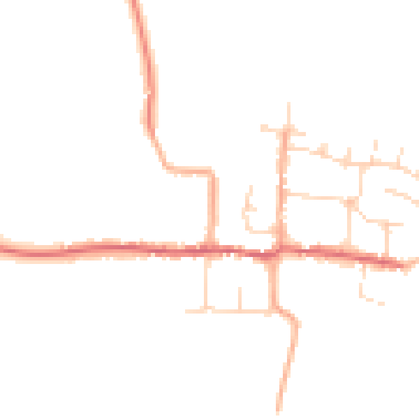 Daytime road noise heatmap for CM9 8RQ