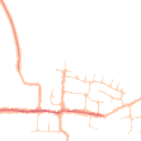 Daytime road noise heatmap for CM9 8RR