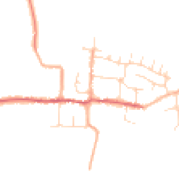 Daytime road noise heatmap for CM9 8RS