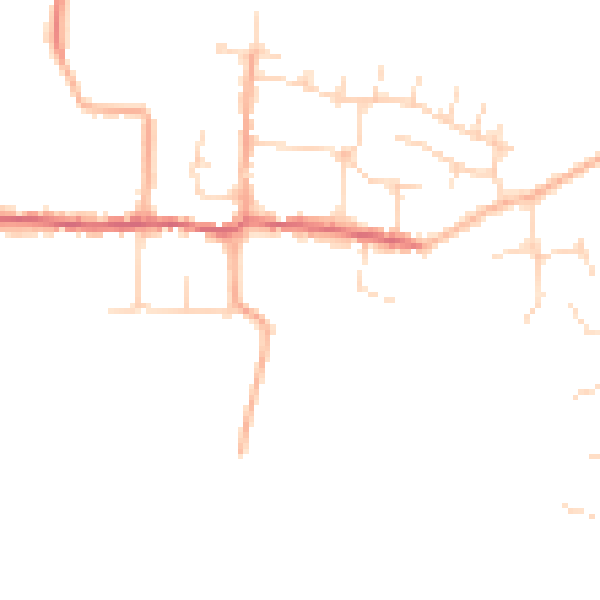 Daytime road noise heatmap for CM9 8RT