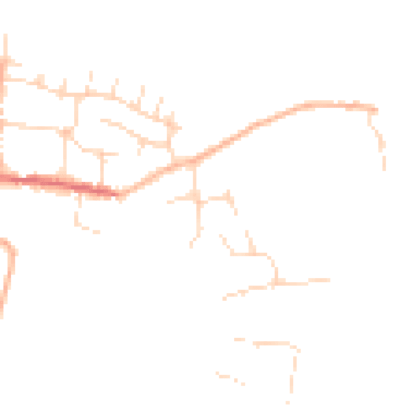 Daytime road noise heatmap for CM9 8SN