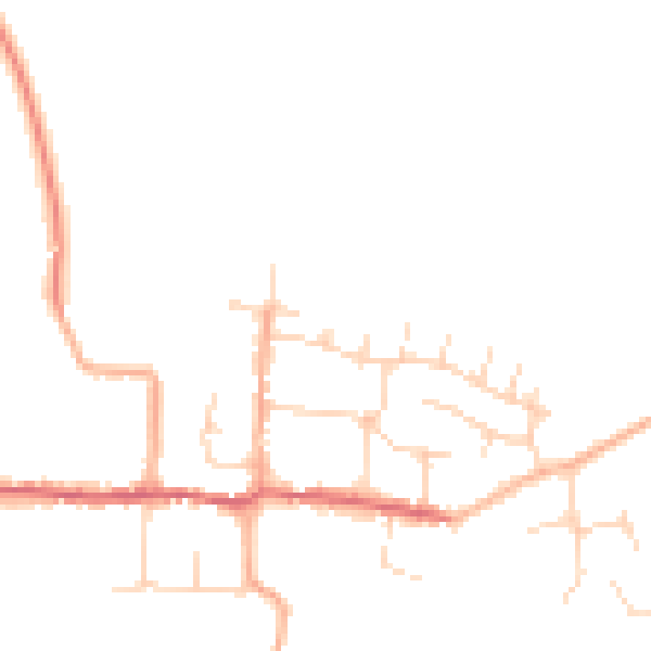 Daytime road noise heatmap for CM9 8SY
