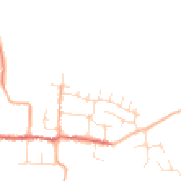 Daytime road noise heatmap for CM9 8SZ