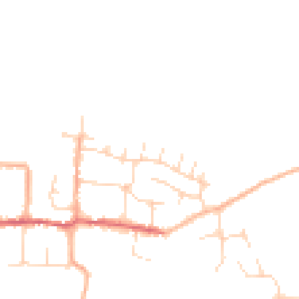 Daytime road noise heatmap for CM9 8TA