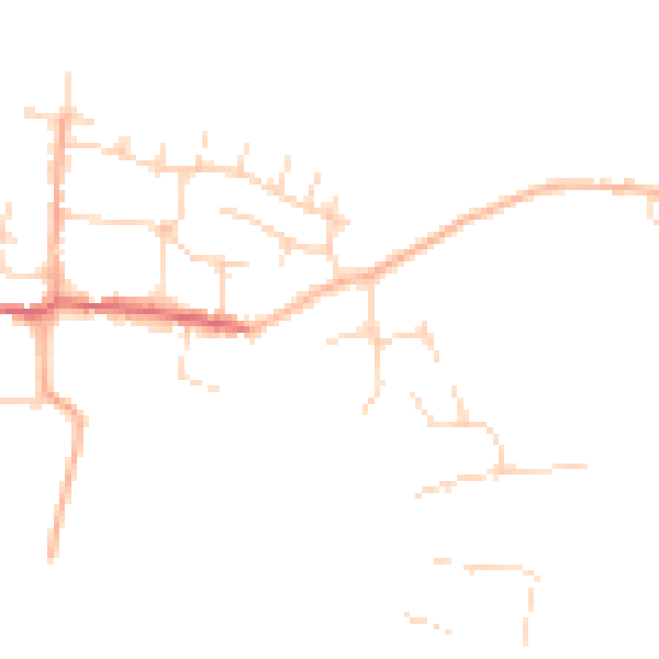 Daytime road noise heatmap for CM9 8TD