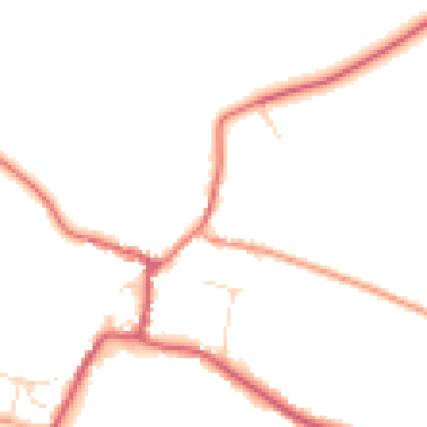 Daytime road noise heatmap for CM9 8TQ