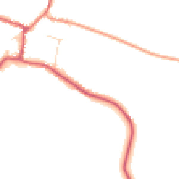 Daytime road noise heatmap for CM9 8UA