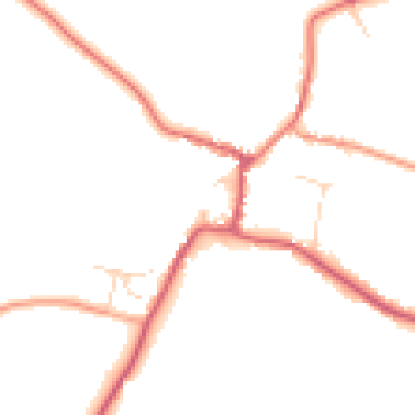 Daytime road noise heatmap for CM9 8UG