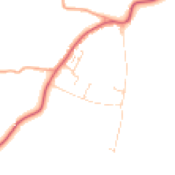 Daytime road noise heatmap for CM9 8US