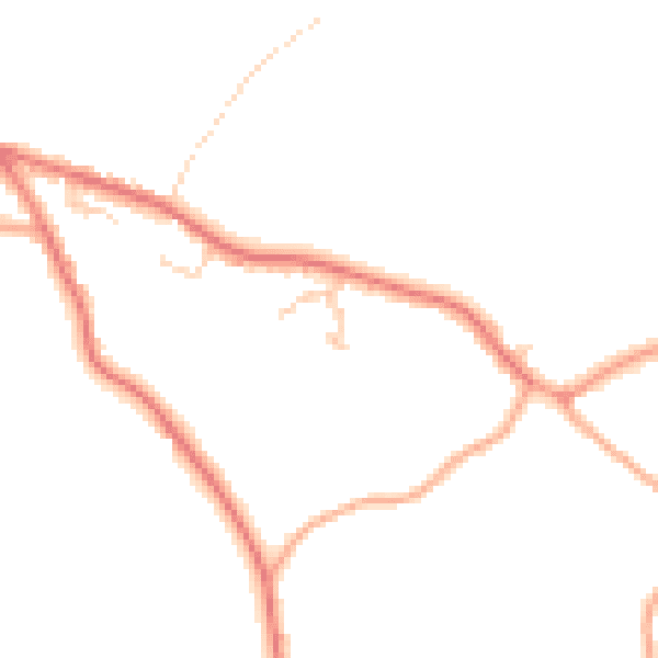 Daytime road noise heatmap for CM9 8WD
