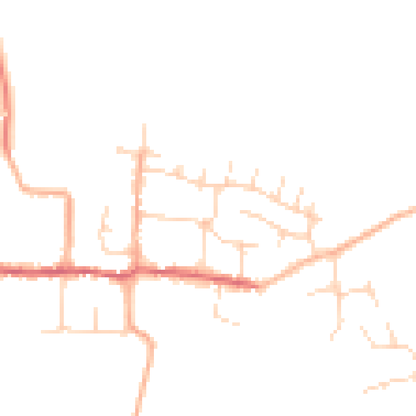 Daytime road noise heatmap for CM9 8XA