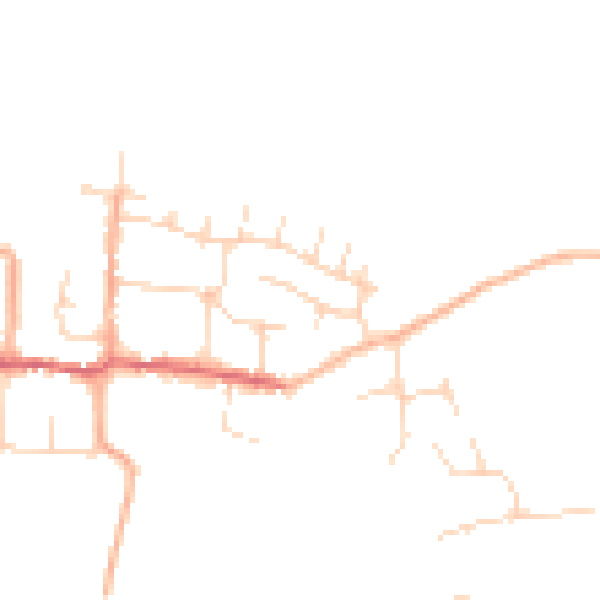 Daytime road noise heatmap for CM9 8XB