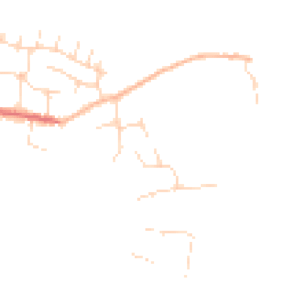 Daytime road noise heatmap for CM9 8XQ