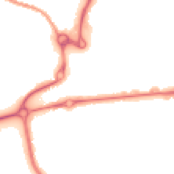Night-time road noise heatmap for CO1 1AH