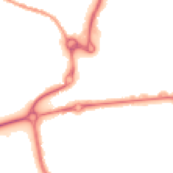 Night-time road noise heatmap for CO1 1AJ