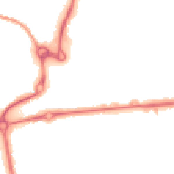 Night-time road noise heatmap for CO1 1AP