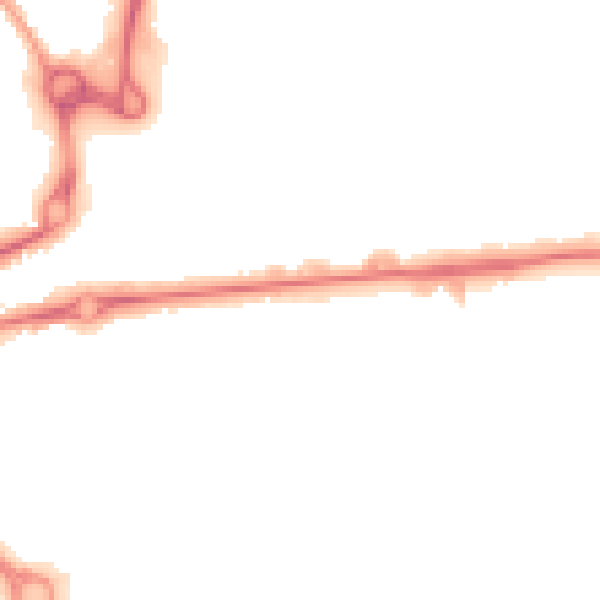 Night-time road noise heatmap for CO1 1AT