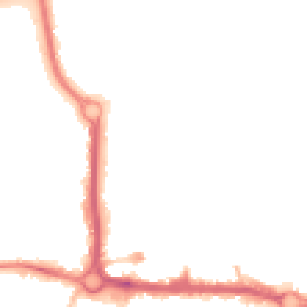 Night-time road noise heatmap for CO1 1DZ
