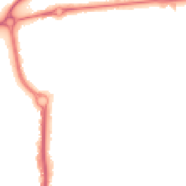 Night-time road noise heatmap for CO1 1ED