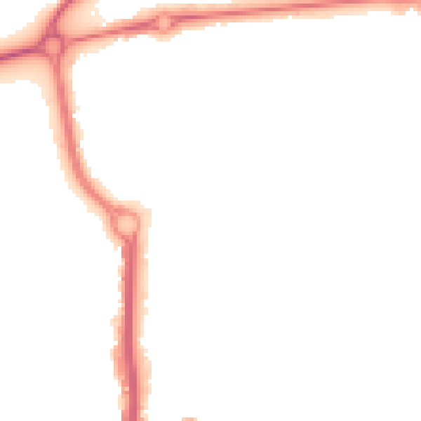 Night-time road noise heatmap for CO1 1EE