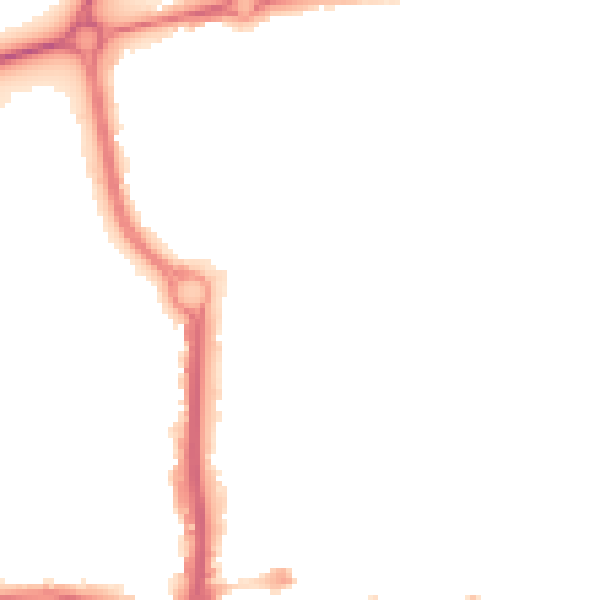 Night-time road noise heatmap for CO1 1EH