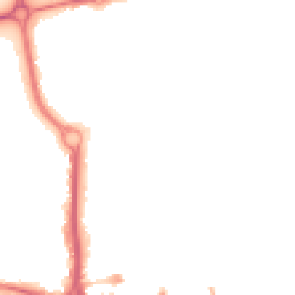 Night-time road noise heatmap for CO1 1EL