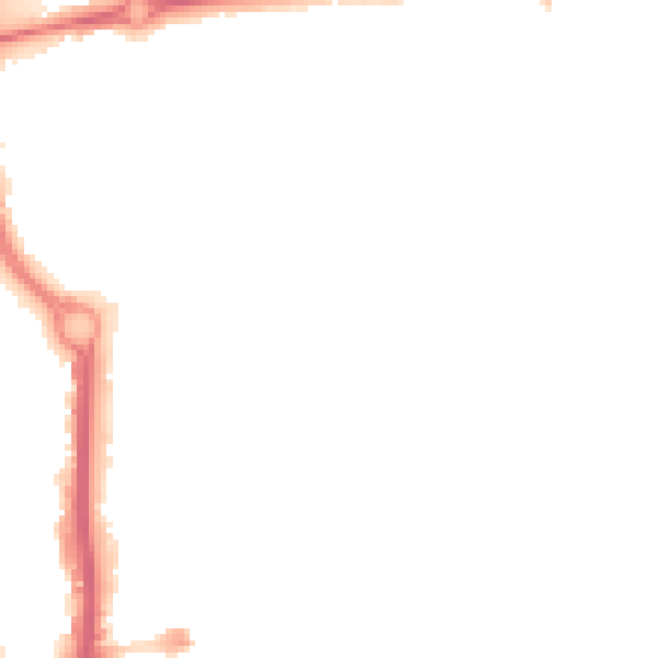 Night-time road noise heatmap for CO1 1EY