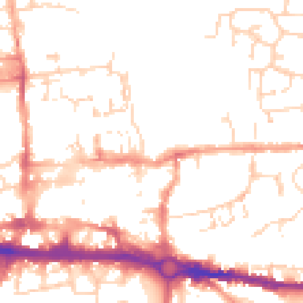 Daytime road noise heatmap for CO1 1FA