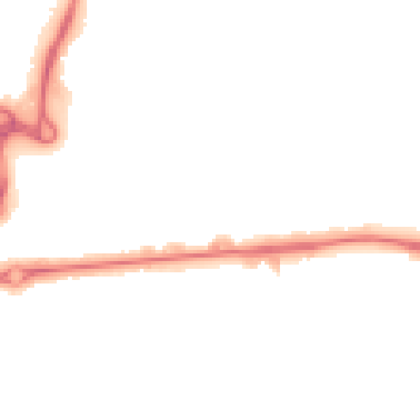 Night-time road noise heatmap for CO1 1FB