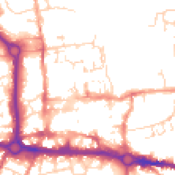 Daytime road noise heatmap for CO1 1GJ
