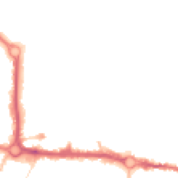 Night-time road noise heatmap for CO1 1GJ
