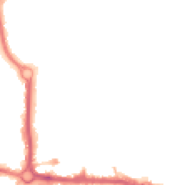 Night-time road noise heatmap for CO1 1GP