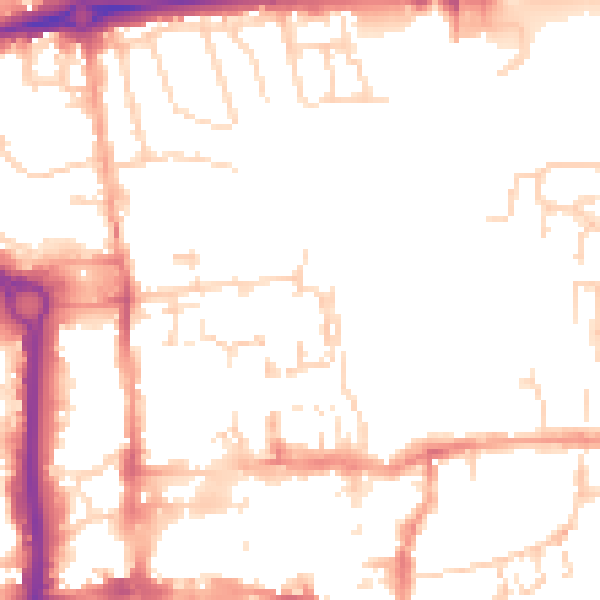 Daytime road noise heatmap for CO1 1GX