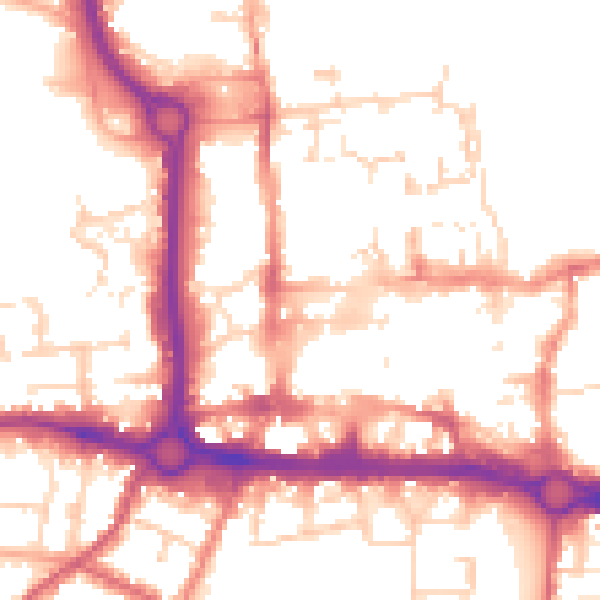 Daytime road noise heatmap for CO1 1HZ