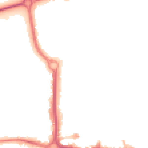 Night-time road noise heatmap for CO1 1QP