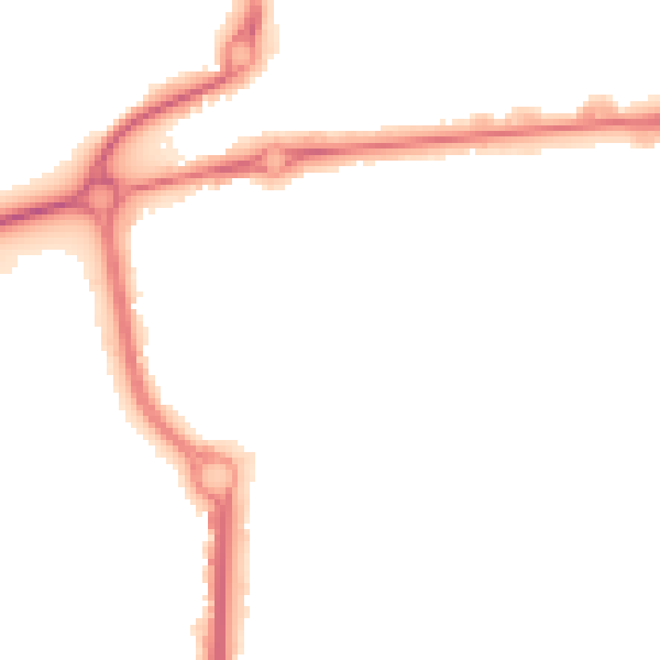 Night-time road noise heatmap for CO1 1RR
