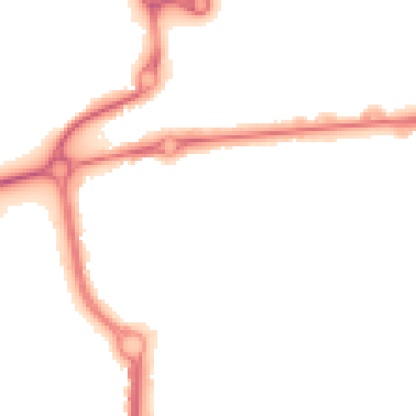 Night-time road noise heatmap for CO1 1RU