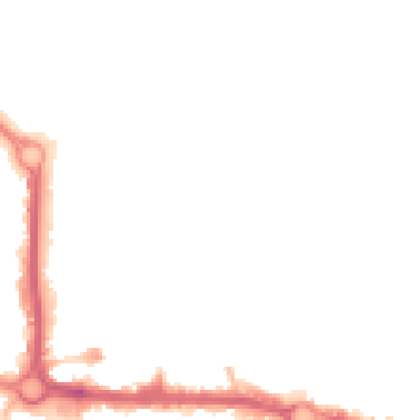 Night-time road noise heatmap for CO1 1TY