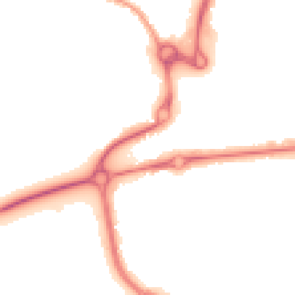 Night-time road noise heatmap for CO1 1XA
