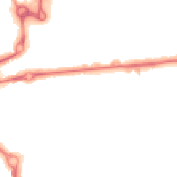 Night-time road noise heatmap for CO1 1XN