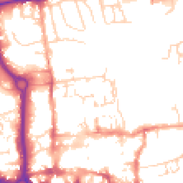 Daytime road noise heatmap for CO1 1YF