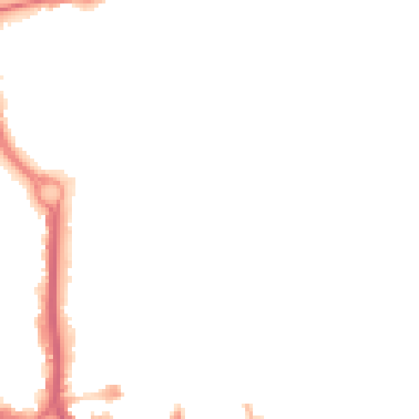 Night-time road noise heatmap for CO1 1YF