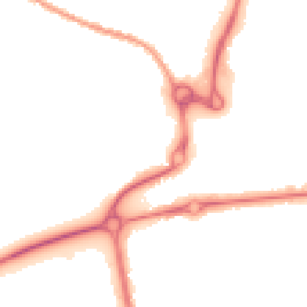 Night-time road noise heatmap for CO1 1ZP